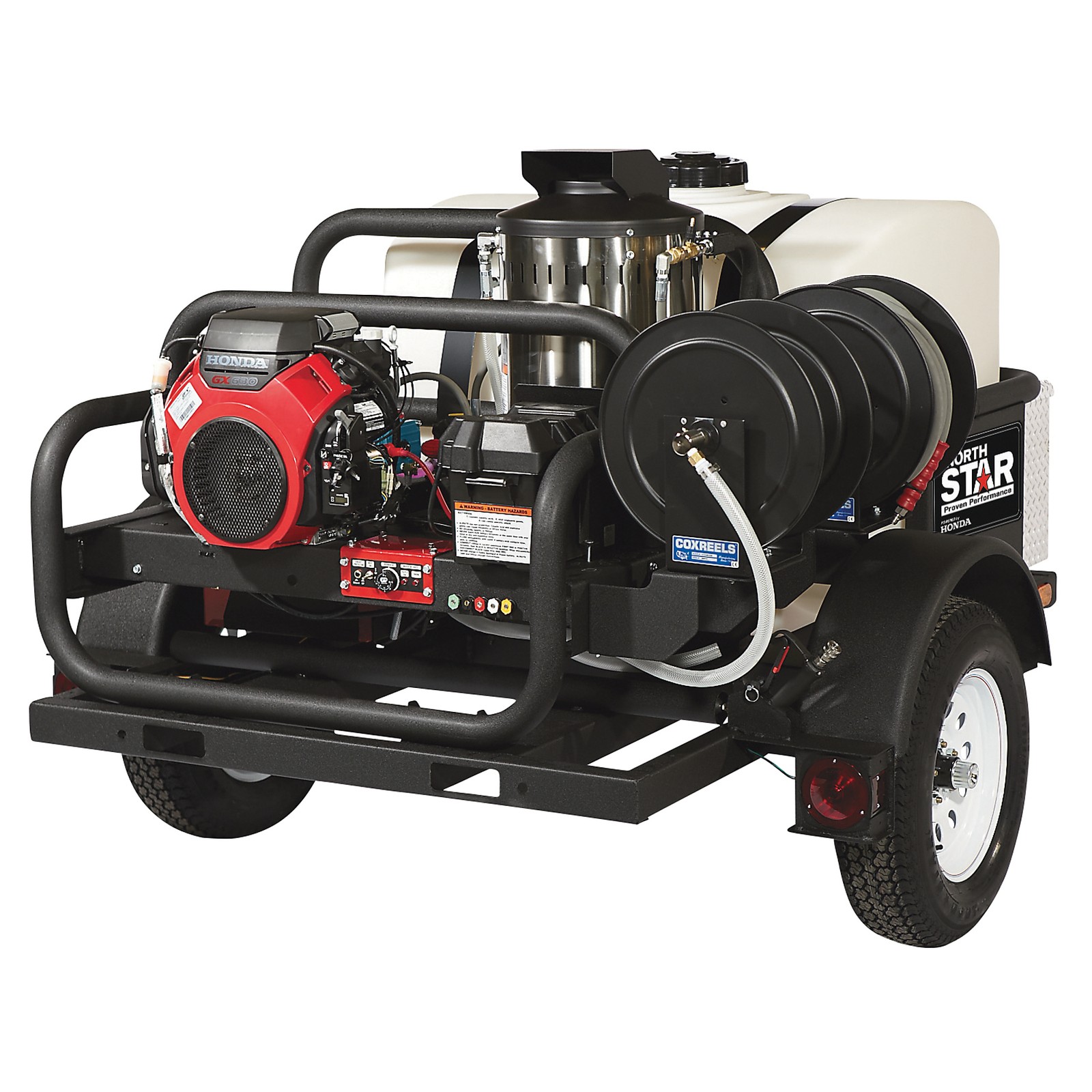 NorthStar Tow-Behind Hot Water Commercial Pressure Washer Trailer, 4000 PSI, 4