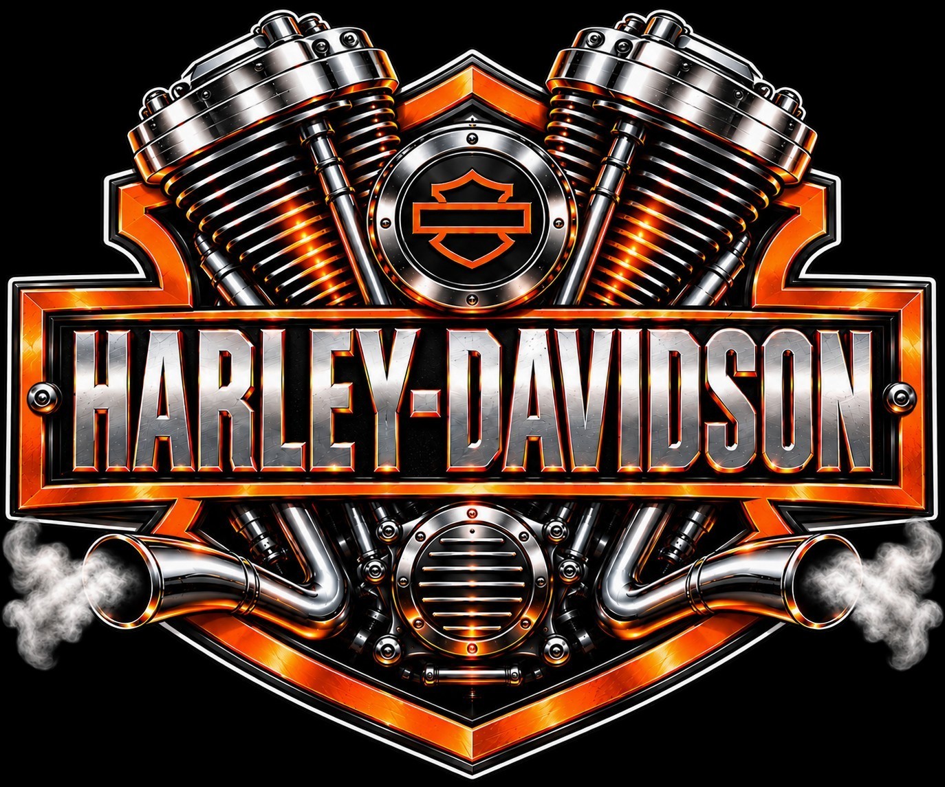 (2) Harley Davidson Sticker Vinyl Decal