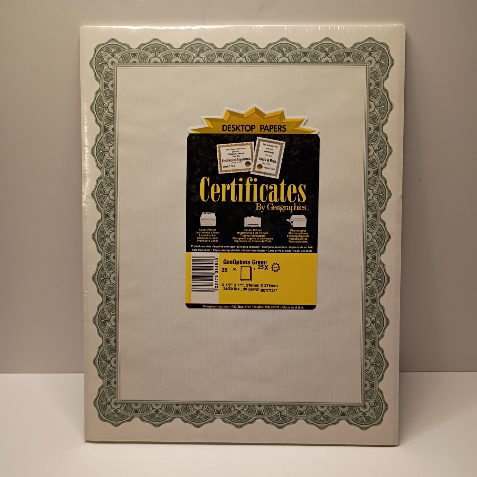 Geographics Fine Paper Parchment Certificates 25 sheets with seals