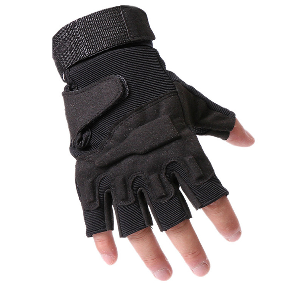 Tactical Fingerless Gloves Military Combat Shooting Half Finger Gloves for Mens