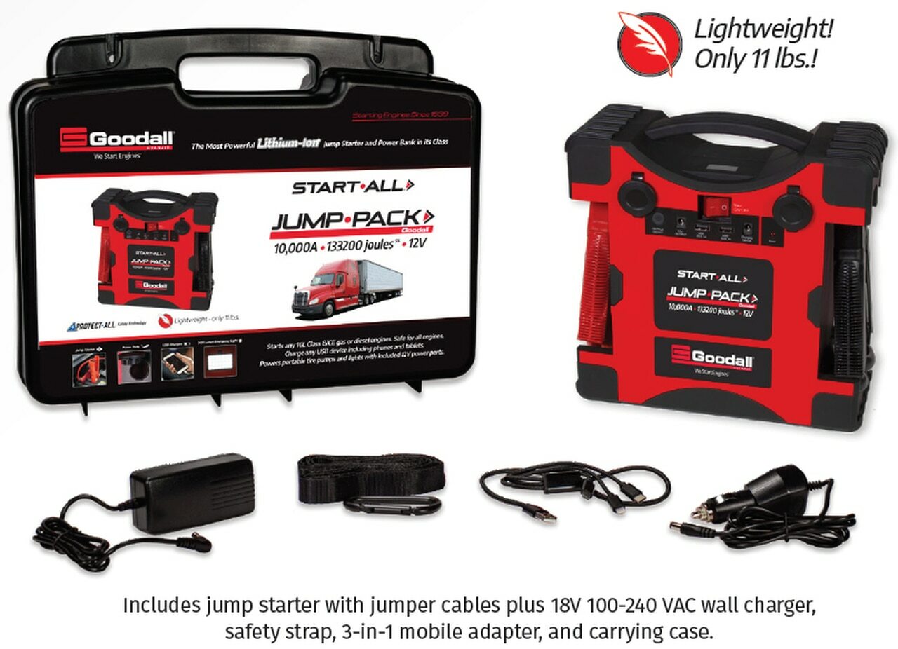 Goodall JP-12-10000 12 Volt Lithium Cobalt 10,000 Amp Start All Jump Pack