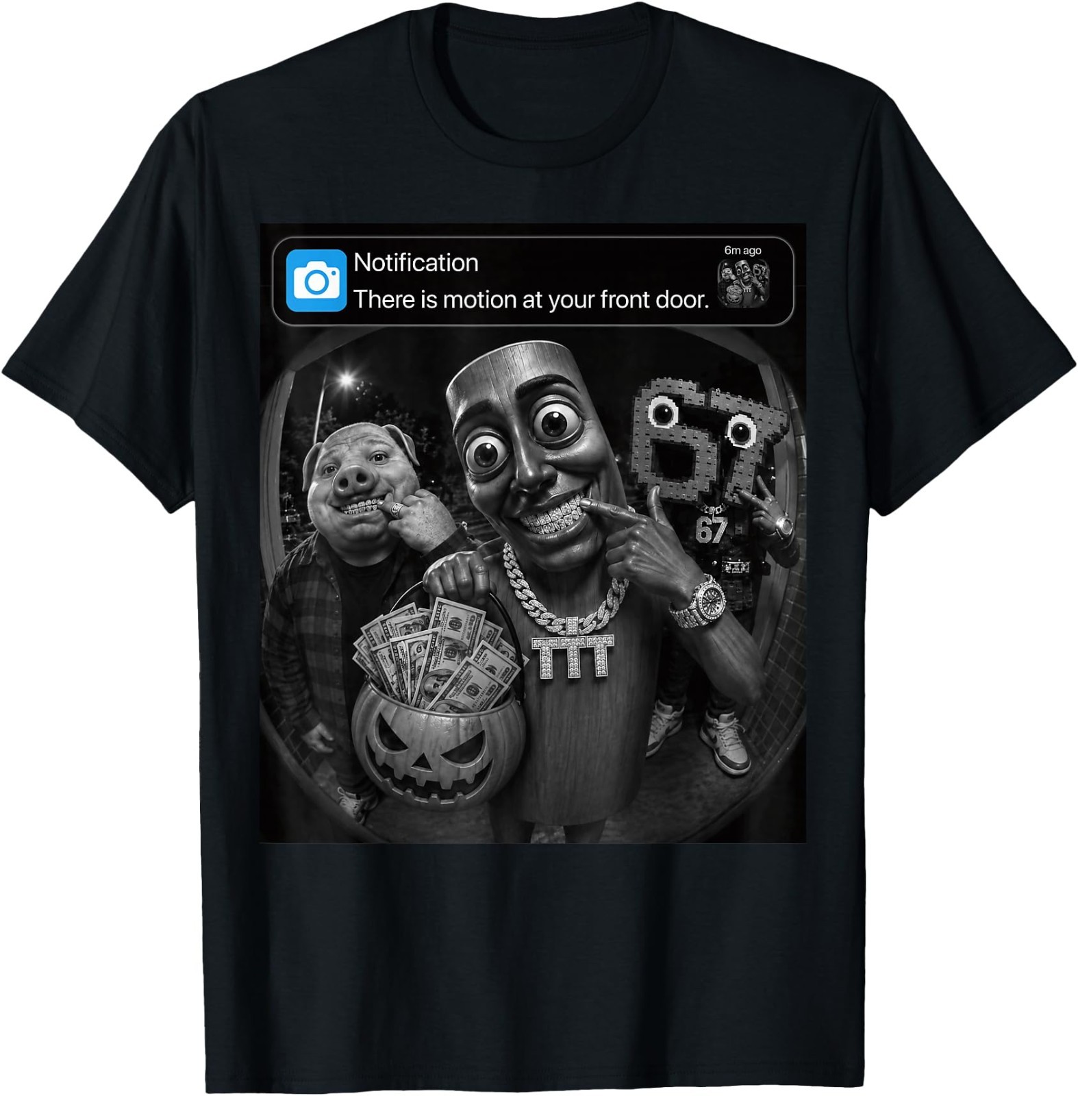 John Pork Tung Tung Tung Sahur 67 Meme Funny Brainrot T-Shirt