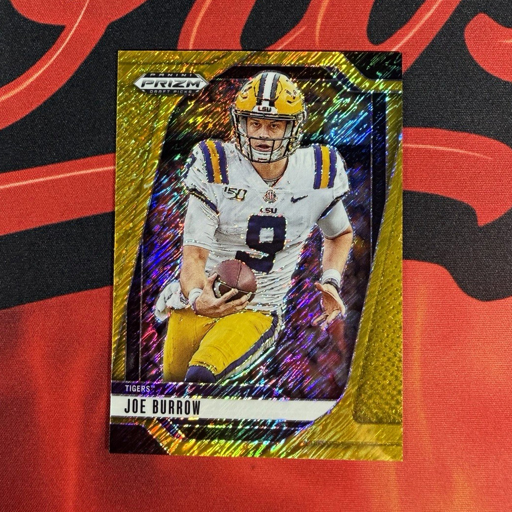 Panini 2020 Prizm Draft Picks Joe Burrow LSU Tigers #179 Gold Shimmer /15 Panini 2020 Prizm Draft Picks Joe Burrow LSU Tigers #179 Gold Shimmer /15