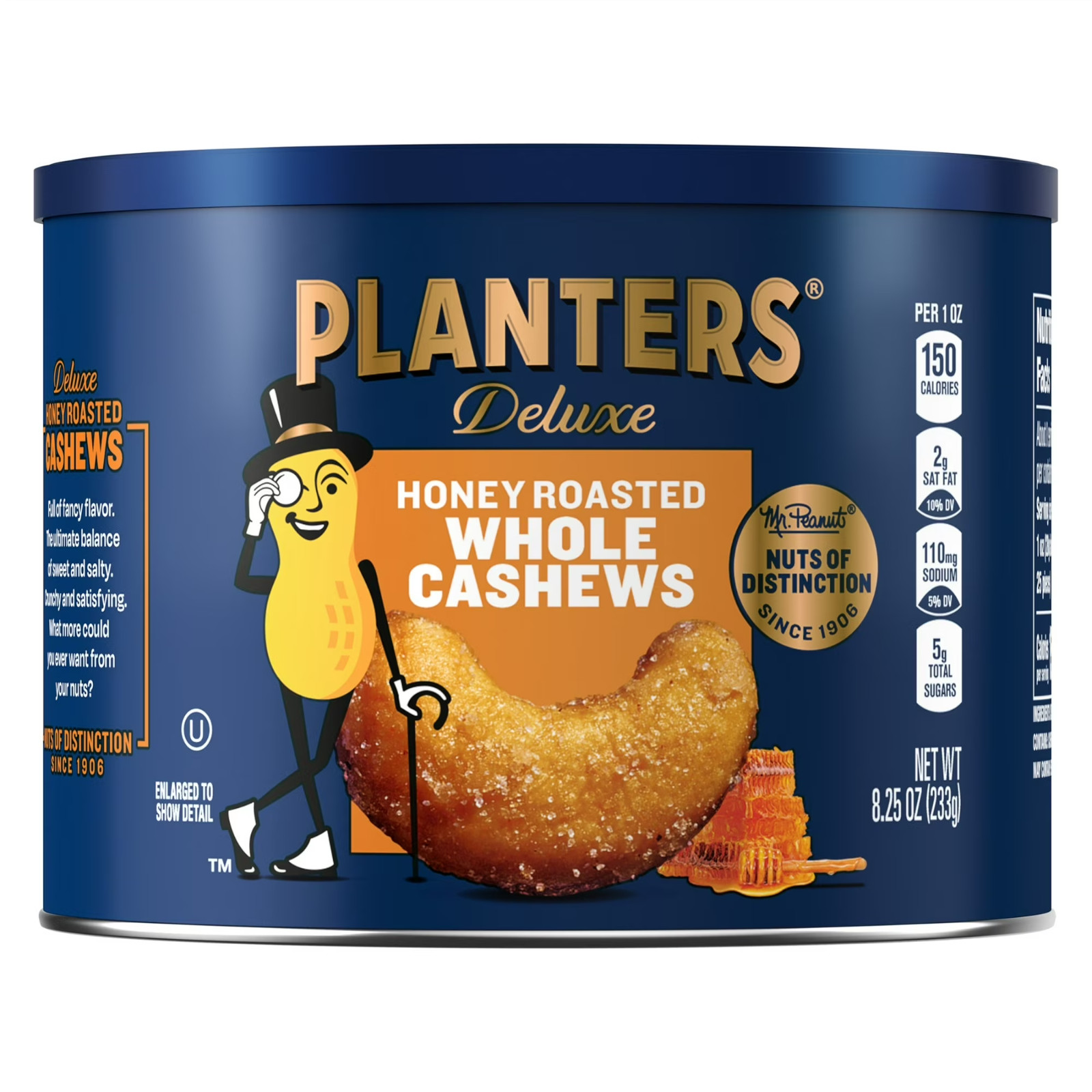 Planters Deluxe Honey Roasted Whole Cashews 8.25 oz Planters Deluxe Honey Roasted Whole Cashews 8.25 oz