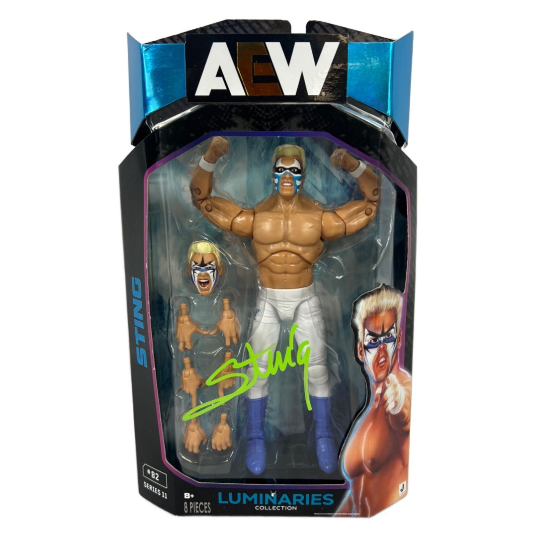 Sting autographed signed AEW Luminaries figure AEW WWF WCW NWA UWF CWA WWE JSA
