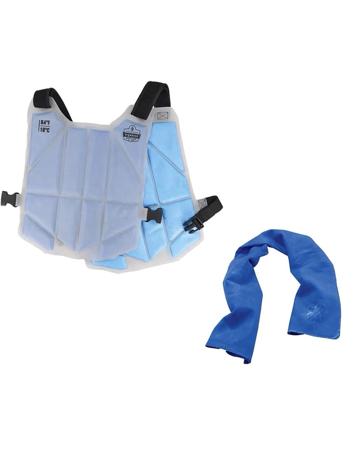 Ergodyne Chill-Its 6210 Phase Change Cooling Vest with 6602 Chill-Its 