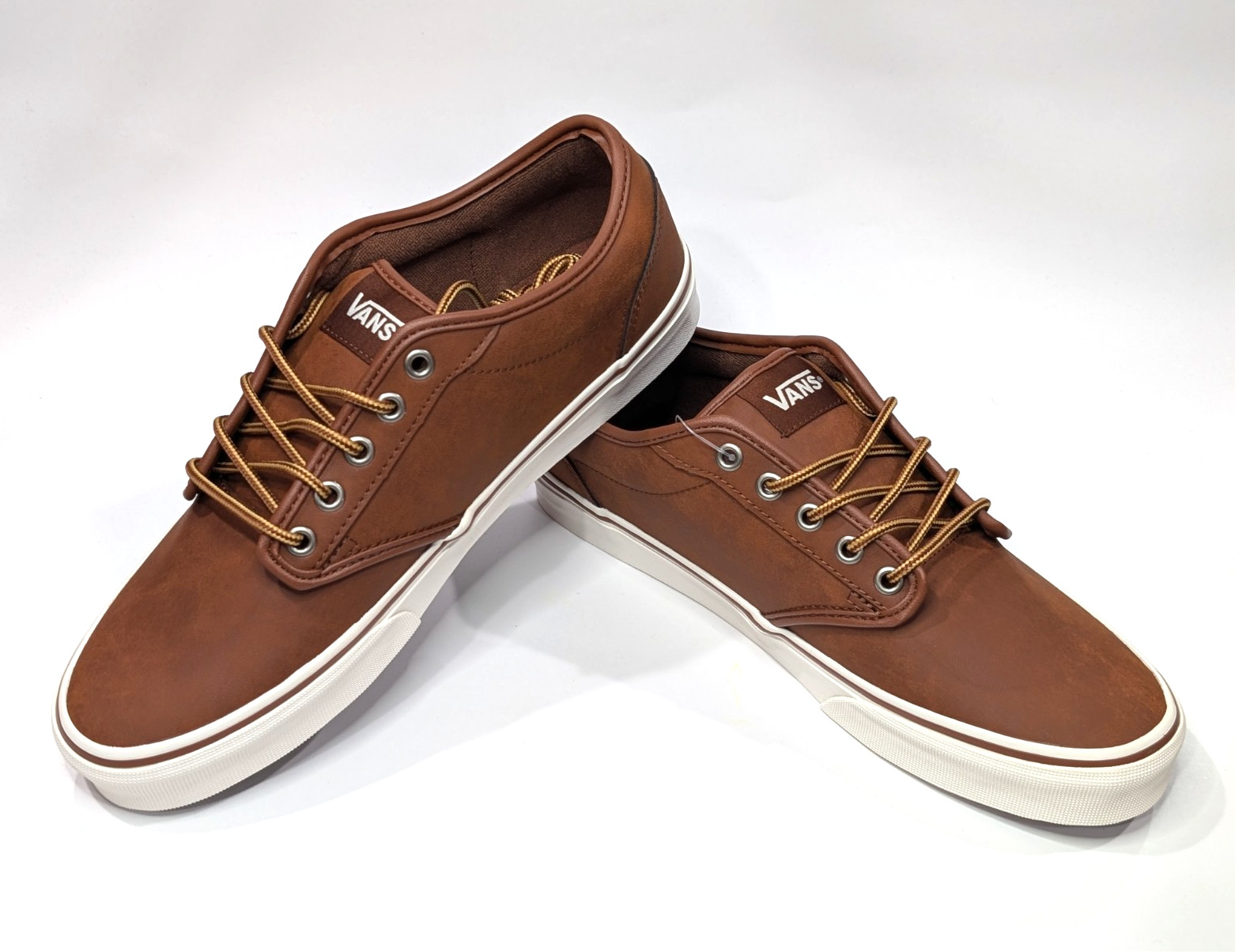 Vans Atwood Brown/Mashmallow Leather Men's Sneakers - Assorted Sizes NWB