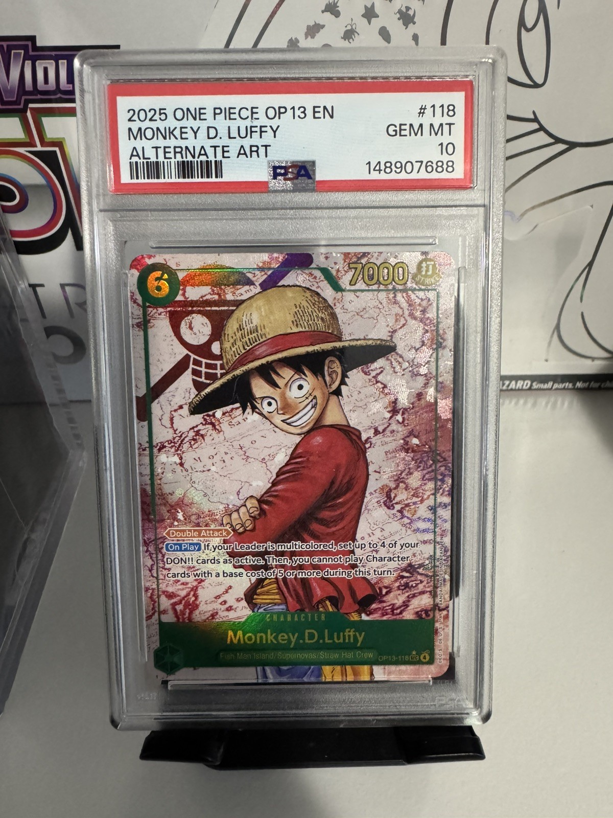 2025 Monkey.D.Luffy One Piece OP13 EN #118 ALT ART PSA 10 GEM MINT 2025 Monkey.D.Luffy One Piece OP13 EN #118 ALT ART PSA 10 GEM MINT