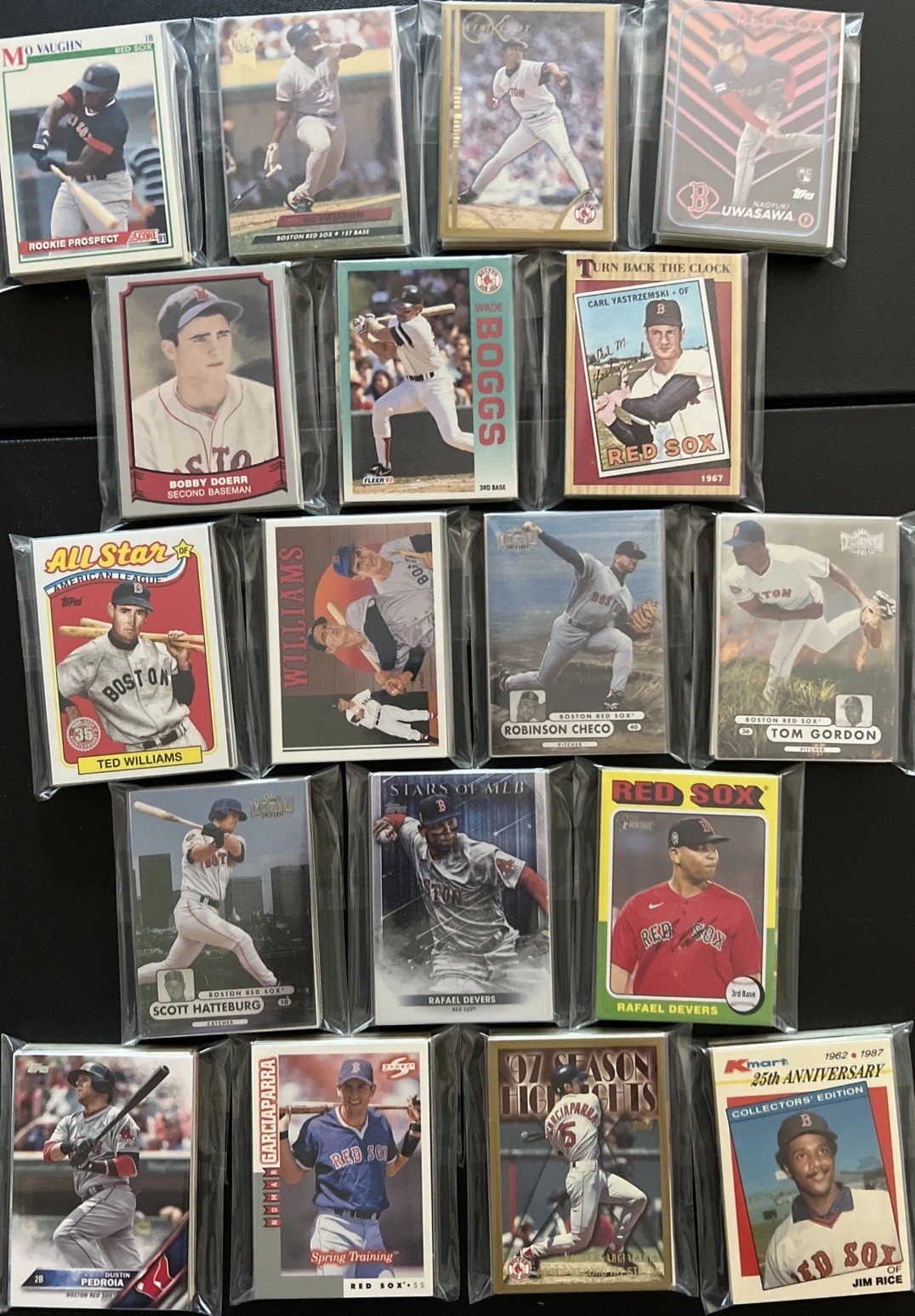 Boston Red Sox 25 Card Lot - Stars And Rookies - 1980s-2000s - No Duplicates