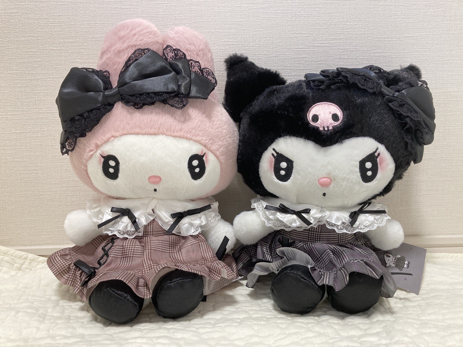 Sanrio Original Kuromi My Melody Secret Melokuro Lolita Plush Set Toy 8