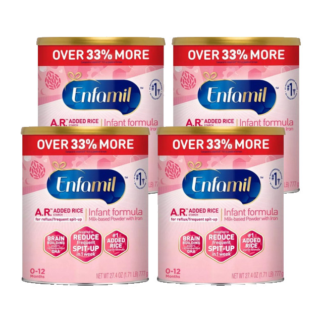 Enfamil A.R. Infant Formula 27.4 oz X 4 Cans Powder EXP 8/01/2027 BIG CANS