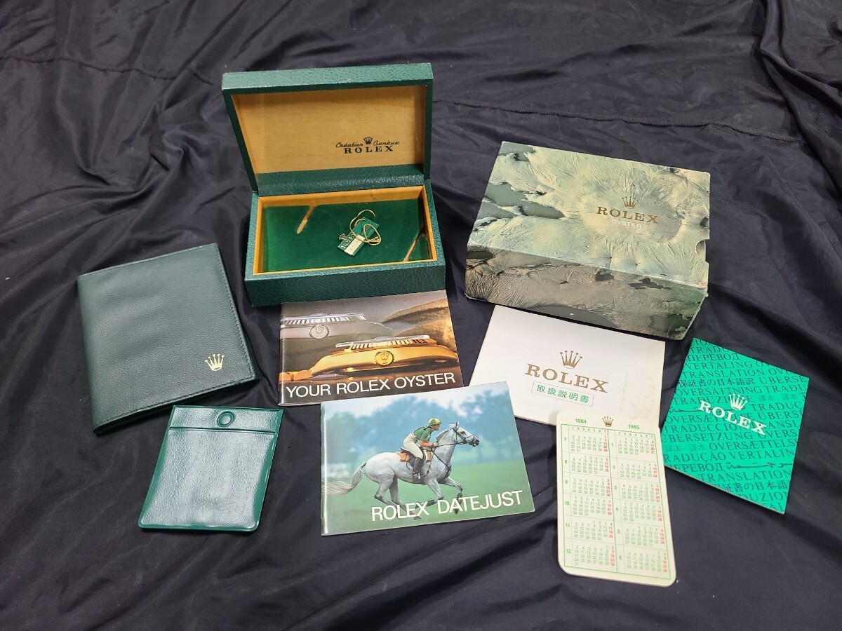 Rolex Datejust 16014 Vintage Box Set Outer Box Booklets Holder Pouch Tag 1984
