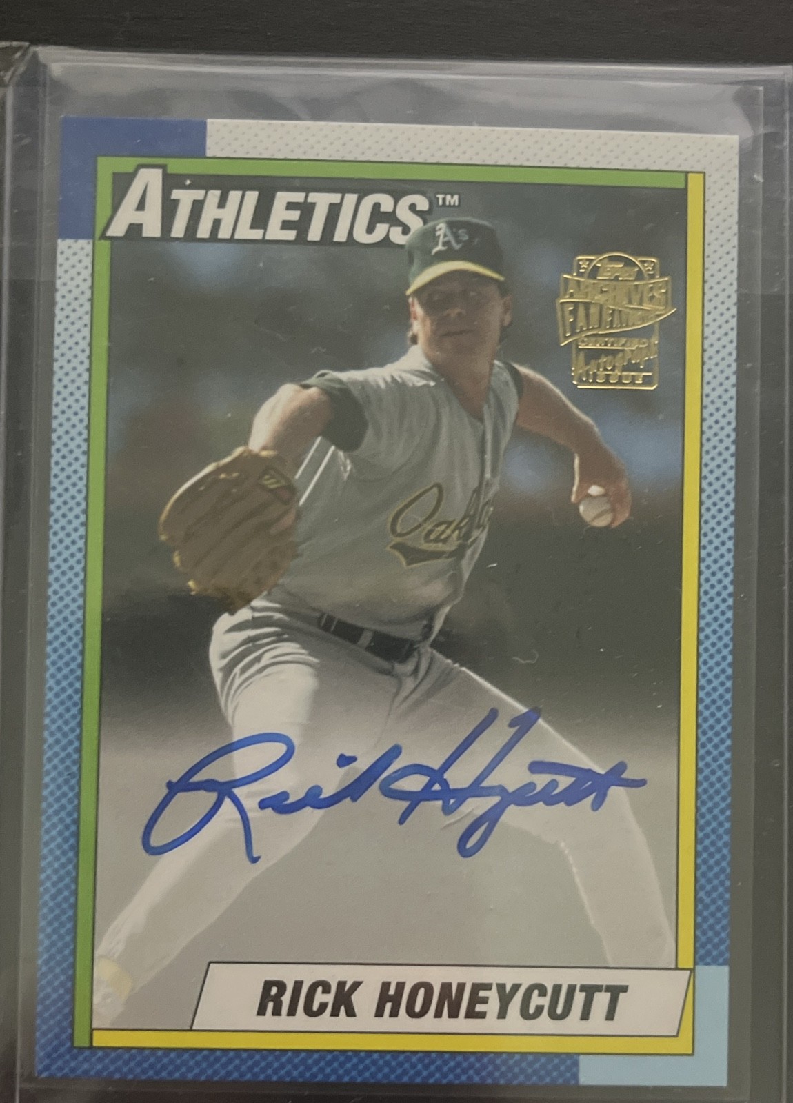 2019 Topps Archives - Fan Favorite Autographs 1990 Design Rick Honeycutt #FFA-RH