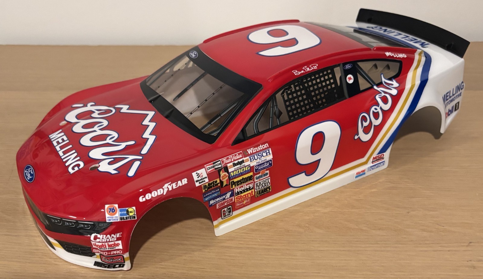 1/12 Custom Bill Elliott Coors Melling Ford Mustang Losi Nascar RC Body