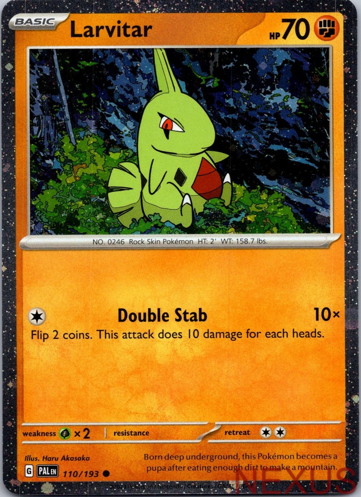 Larvitar (Cosmo Foil) 110/193 Holo Promo Near Mint