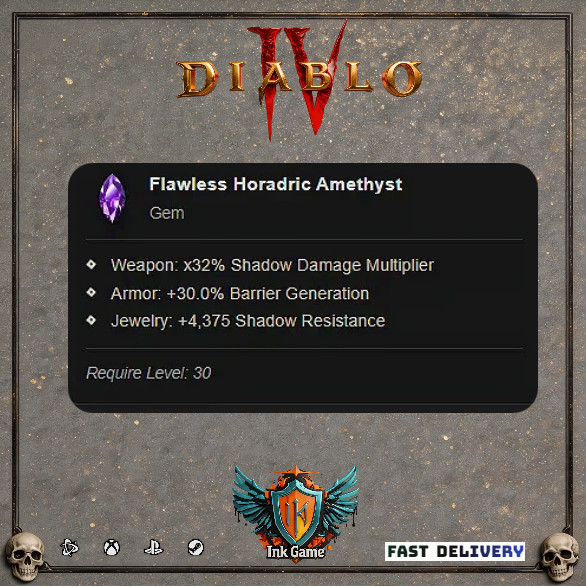 DIABLO 4 Season 15✨ Flawless Horadric Amethyst 🔥