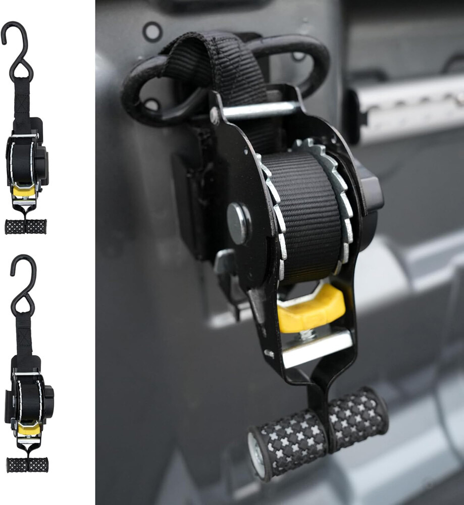 2 Pack Marine Retractable Transom Tie Down 1500lbs Boat Trailer Heavy Duty Strap