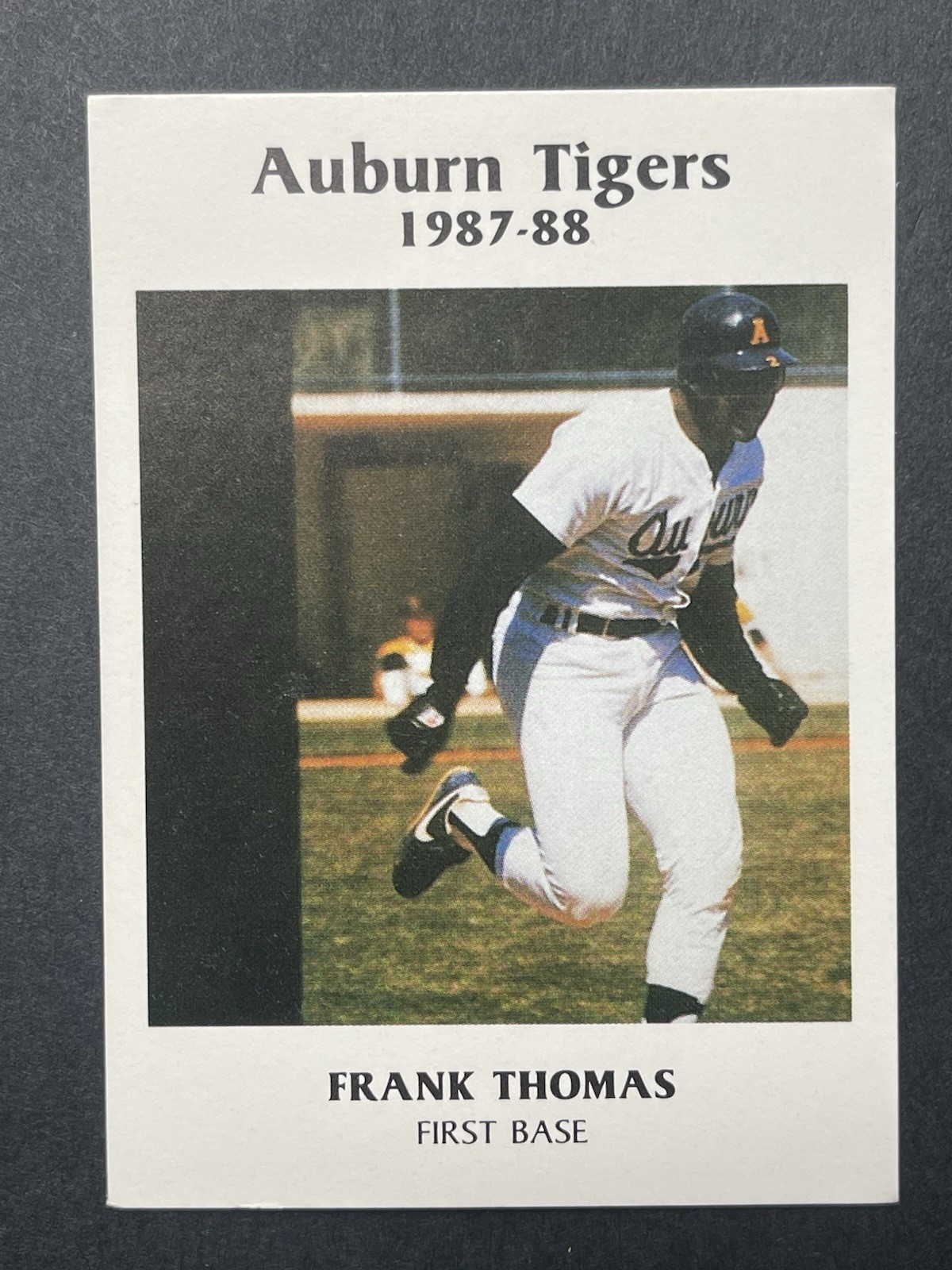 1987 McDag Auburn Tigers Tiger Great Frank Thomas Baseball Card Rare Ships Fast