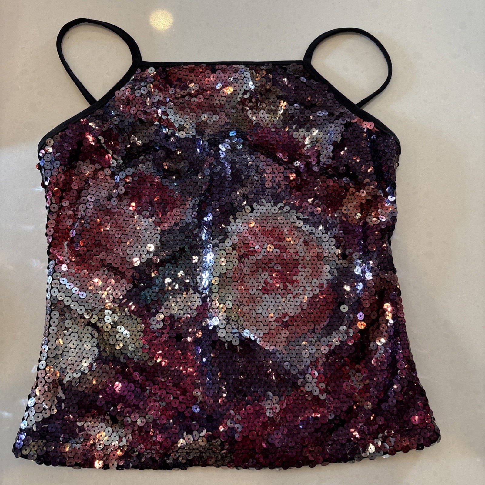 Y2K Express Sequin Club Top Women’s Small Y2K Express Sequin Club Top Women’s Small