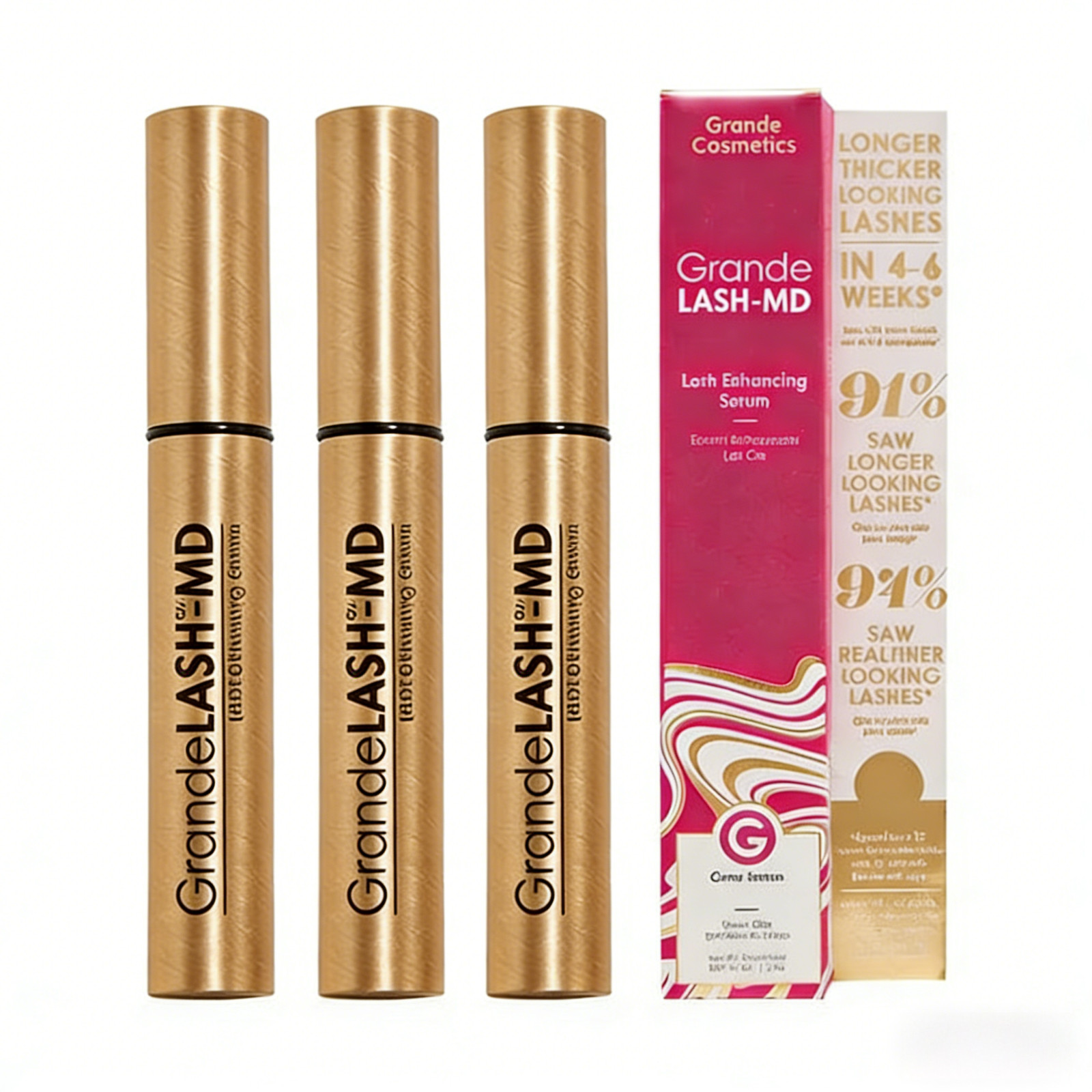 3PACK Grande LASH-MD Grande Lash Enhancing Serum 4ML 6 month Supply Newest 3PACK Grande LASH-MD Grande Lash Enhancing Serum 4ML 6 month Supply Newest