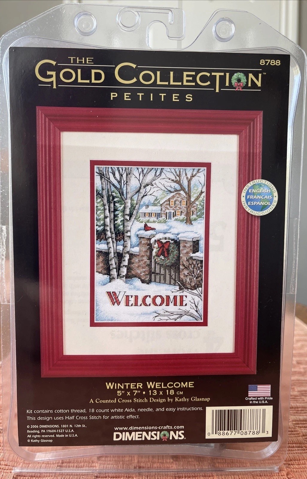 Dimensions Gold Collection Petites Cross Stitch Kit WINTER WELCOME # 8788 Rare Dimensions Gold Collection Petites Cross Stitch Kit WINTER WELCOME # 8788 Rare