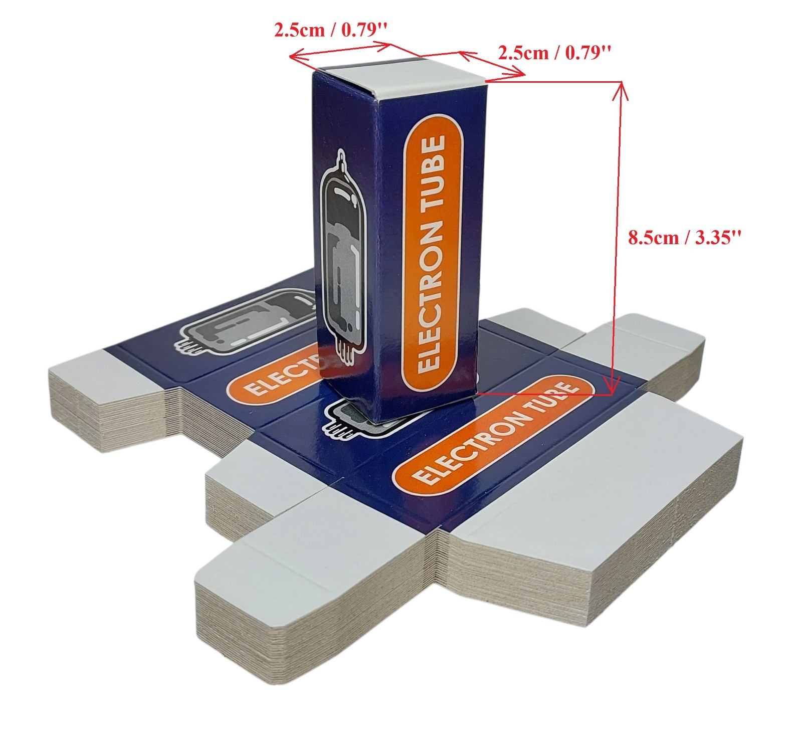 US Stock 25x Empty Vacuum Tube Glossy Boxes For EL84 EL83 6N6 ECH81 6P1 etc.