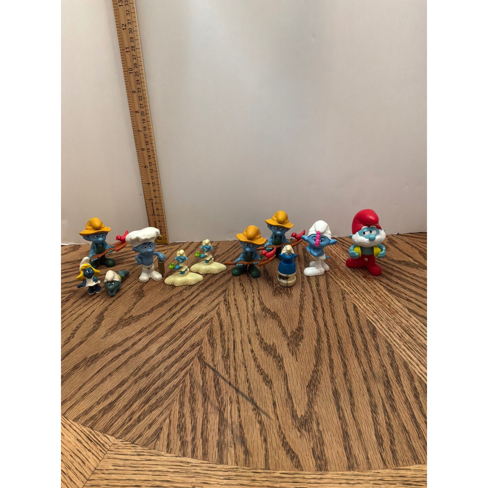 Vintage Kids Peyo Smurfs Action Figure Lot Mixed Blue