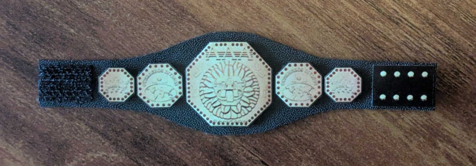 Custom WWE AAA Mega Championship Wrestling Title Belt LEATHER Dominik Mysterio