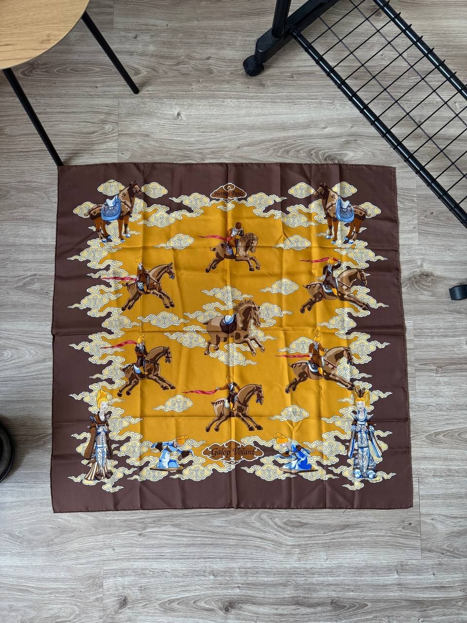 Hermes Paris Galop Volant Silk Scarf
