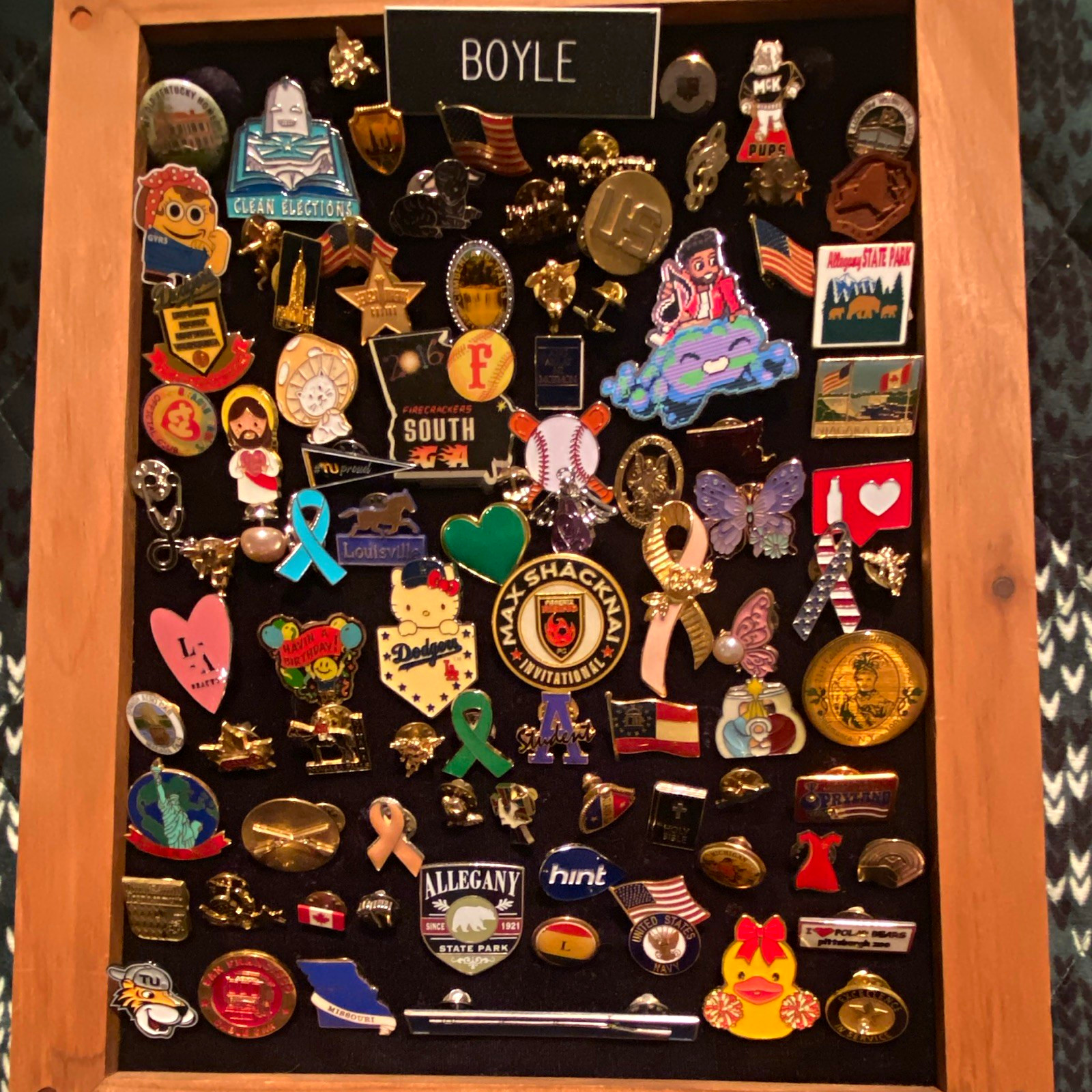 Large Mixed Lot Assorted Lapel Pins w backs approx. 100. AA