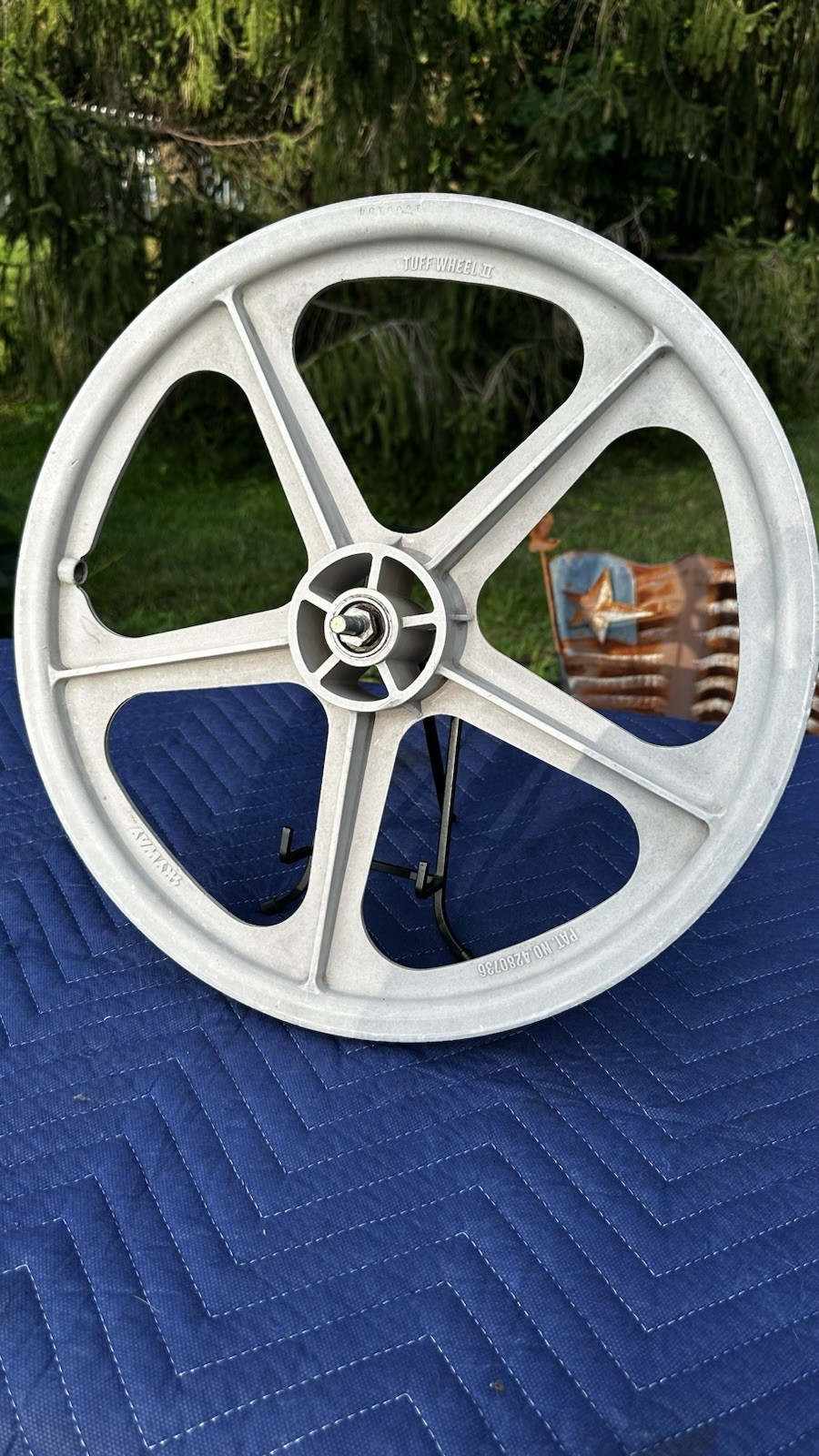 1983 Skyway Tuff Wheel II BMX Bicycle Rim USA 20” White Front Mag