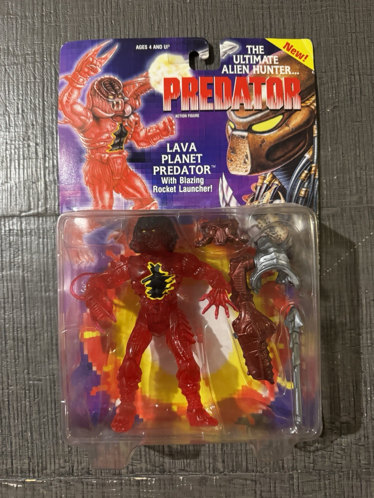 1994 Kenner Aliens Ultimate Alien hunter Lava Planet Predator New
