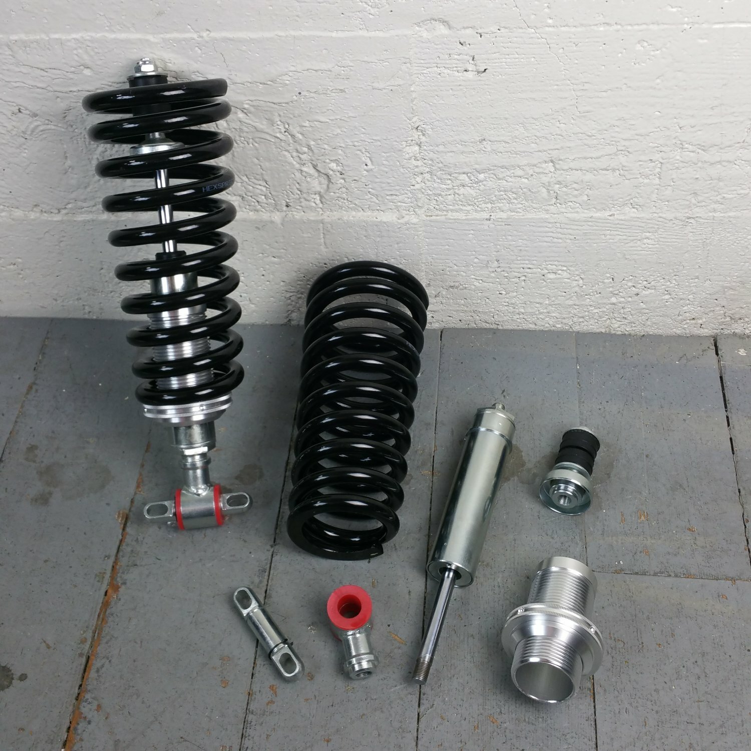 1958-70 Chevy Impala Bel Air BBC 700lb Front Coilover Shocks Fits Tubular A-Arms