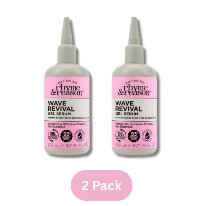 Rhyme & Reason Wave Revival Gel Serum 6.76oz 2Pk Jojoba & Hibiscus - NEW