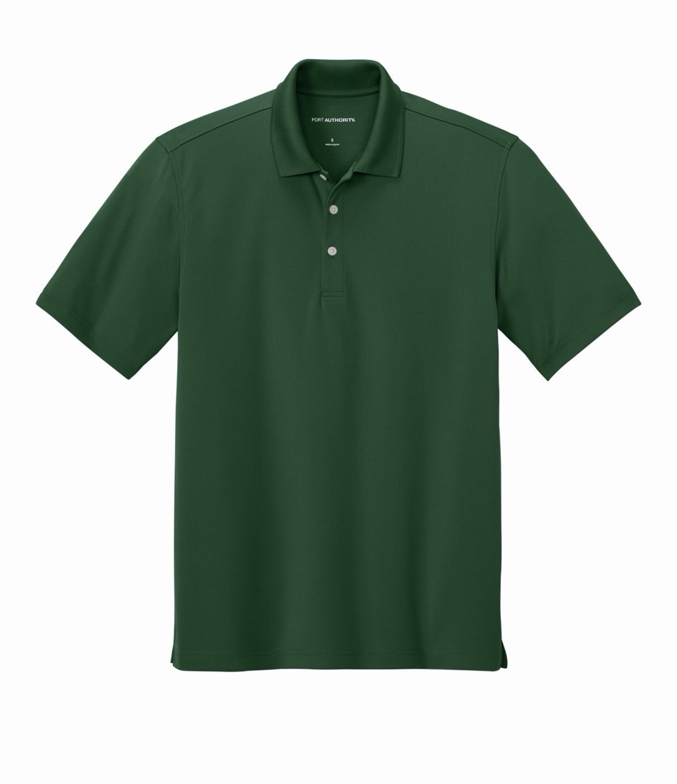 Port Authority Men\'s Solid Green Short Sleeve Collared Polo Shirt Size XL