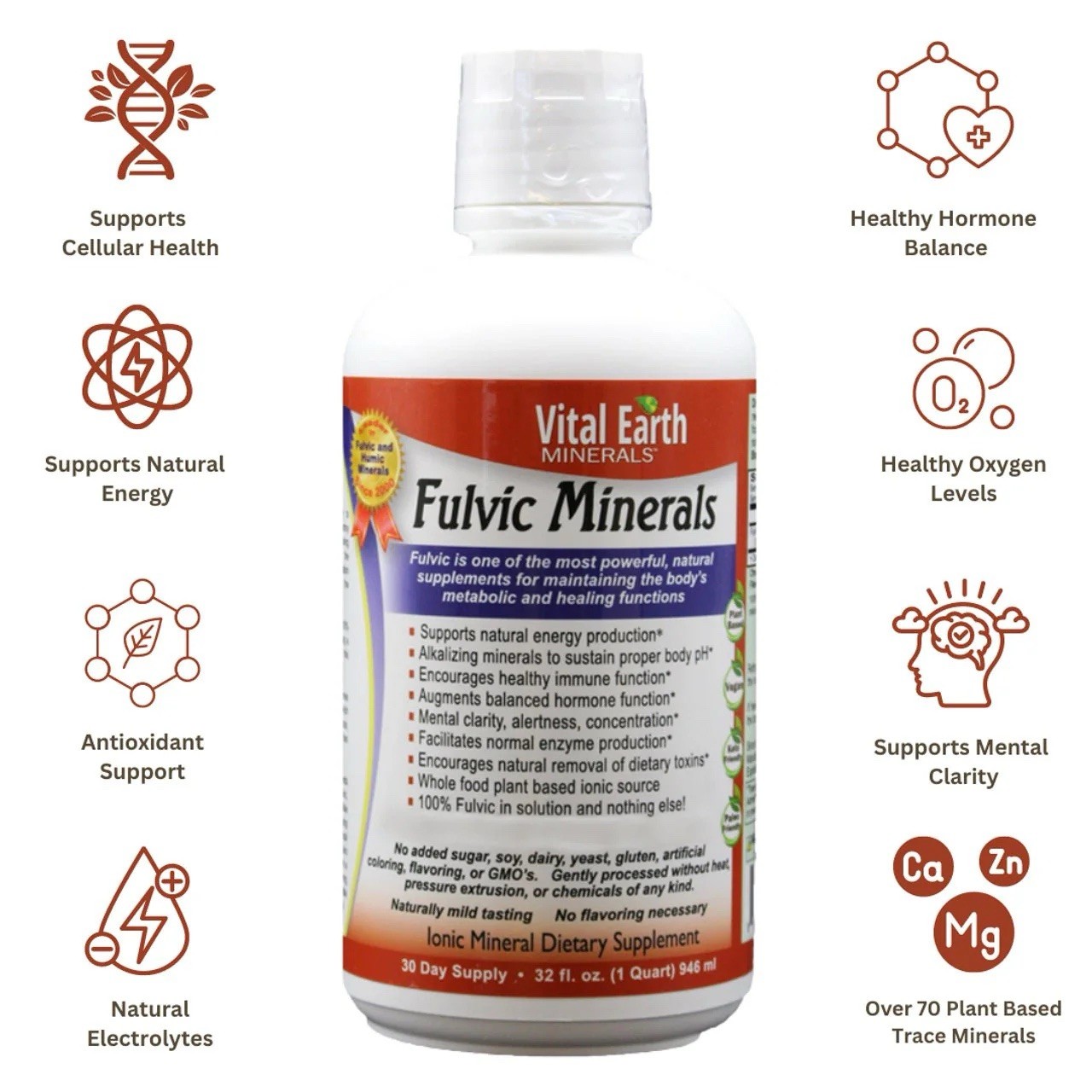 Vital Earth Minerals Fulvic Mineral Complex - 32 fl oz
