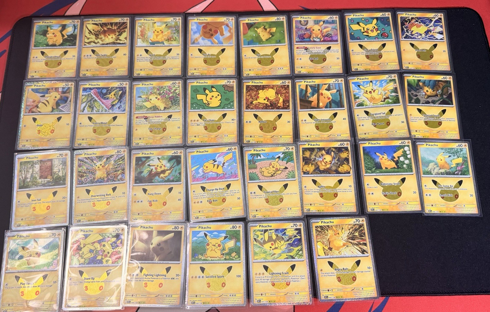 Pokemon Pikachu 30th Anniversary Promo 30/30 Complete Master Set - Ships Secure