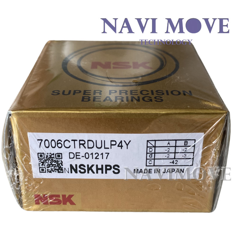 (Set of Two) New For NSK 7006CTRDULP4Y Abec-7 Super Precision Spindle Bearings (Set of Two) New For NSK 7006CTRDULP4Y Abec-7 Super Precision Spindle Bearings