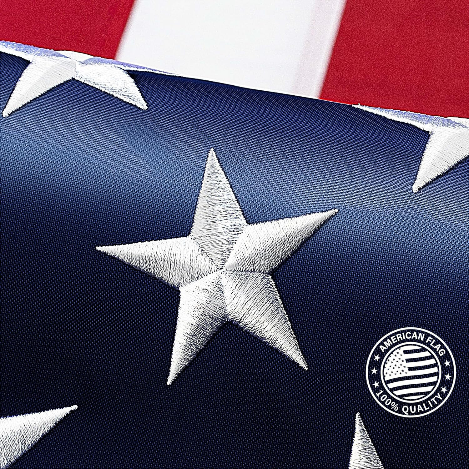 Large Luxury American Flag 5x8 ft 210D UV Protected Embroidered US USA Flag