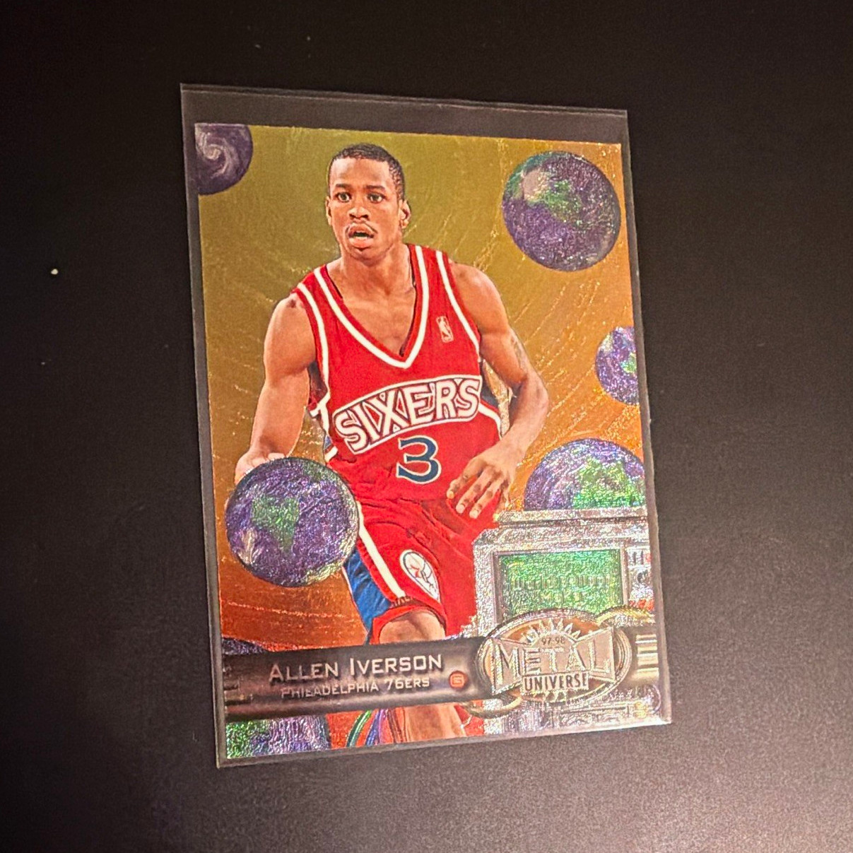 SkyBox 1997-98 Gold Metal Universe Allen Iverson #20 Philadelphia 76ers Insert