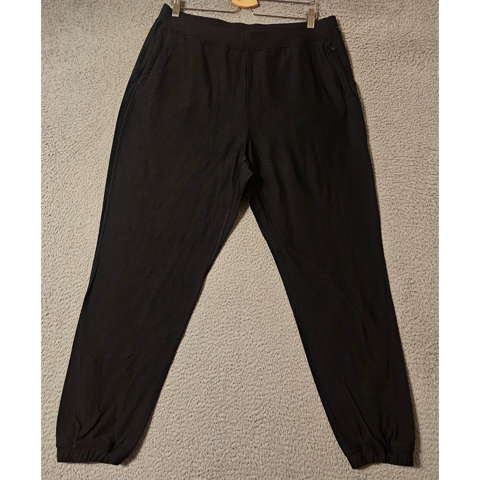 Lululemon Adapted State High-Rise Fleece Jogger Black Women\'s Size 14 LW5DK5S