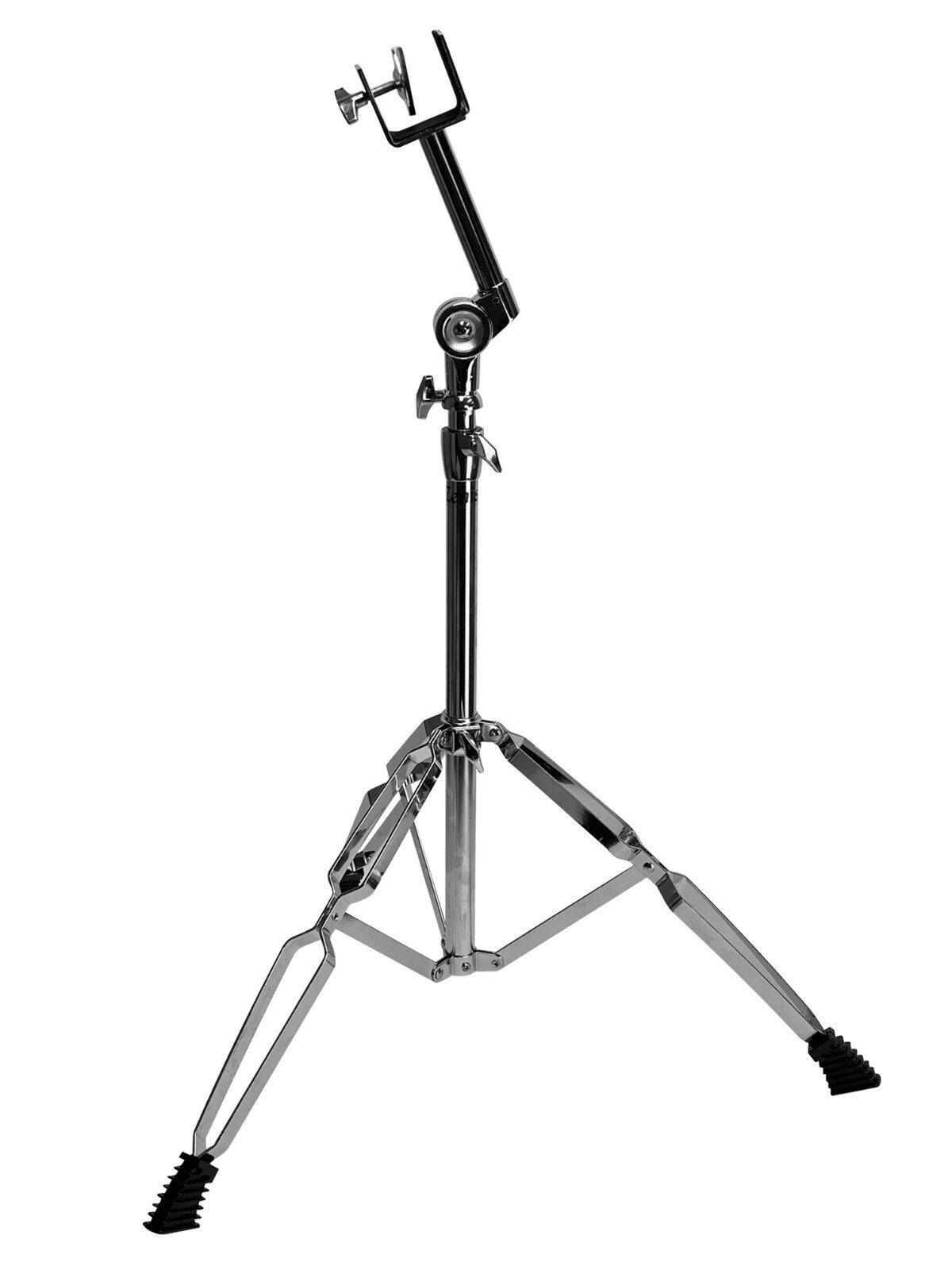 Double Braced 4\' Bongo Stand Tripod Adjustable Chrome Heavy Duty Stabilizing Bar