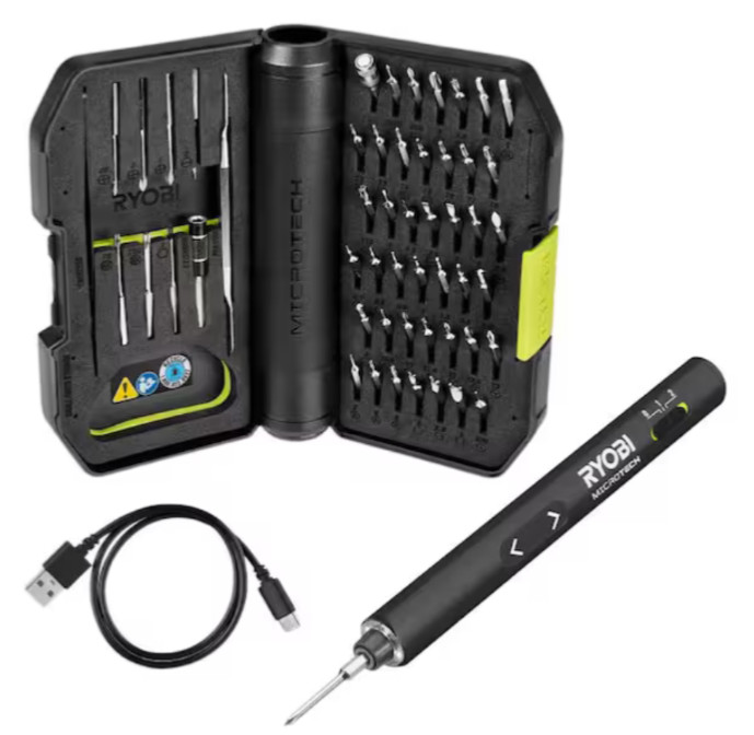 RYOBI MICROTECH Electric Precision Screwdriver Kit FVF02K - * NEW & SEALED *