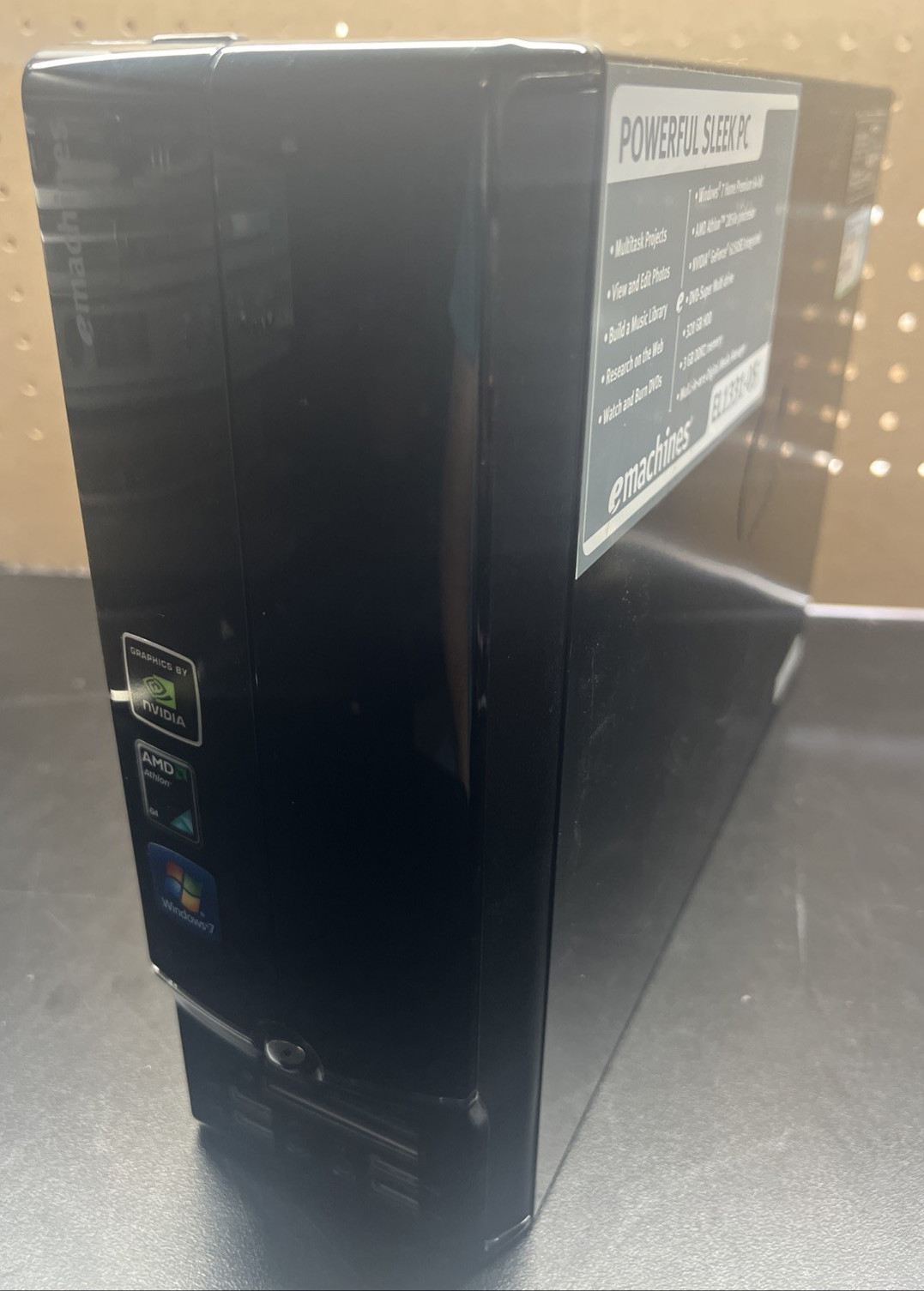 eMachines EL1331-05 Desktop SFF Athlon 2850e Windows 7 3GB RAM 320GB HDD Reset