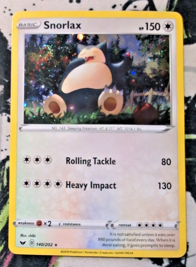 Snorlax 140/202 Cosmos Holo Pokemon Sword & Shield
