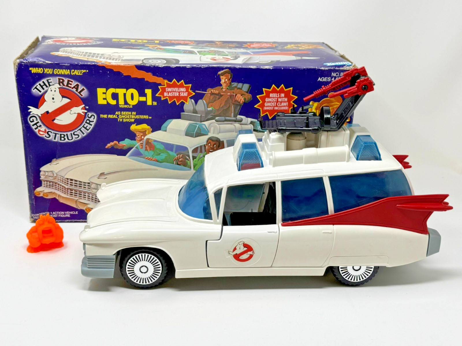 Ecto 1 Car Vintage The Real Ghostbusters Vehicle 1984 Kenner with Box & Ghost