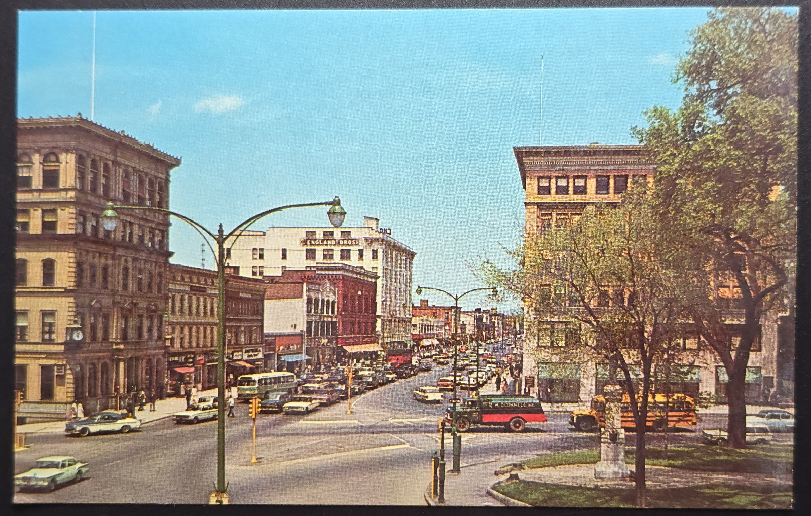 North Street Pittsfield Massachusetts Park Square 1950s Crown Color Views North Street Pittsfield Massachusetts Park Square 1950s Crown Color Views