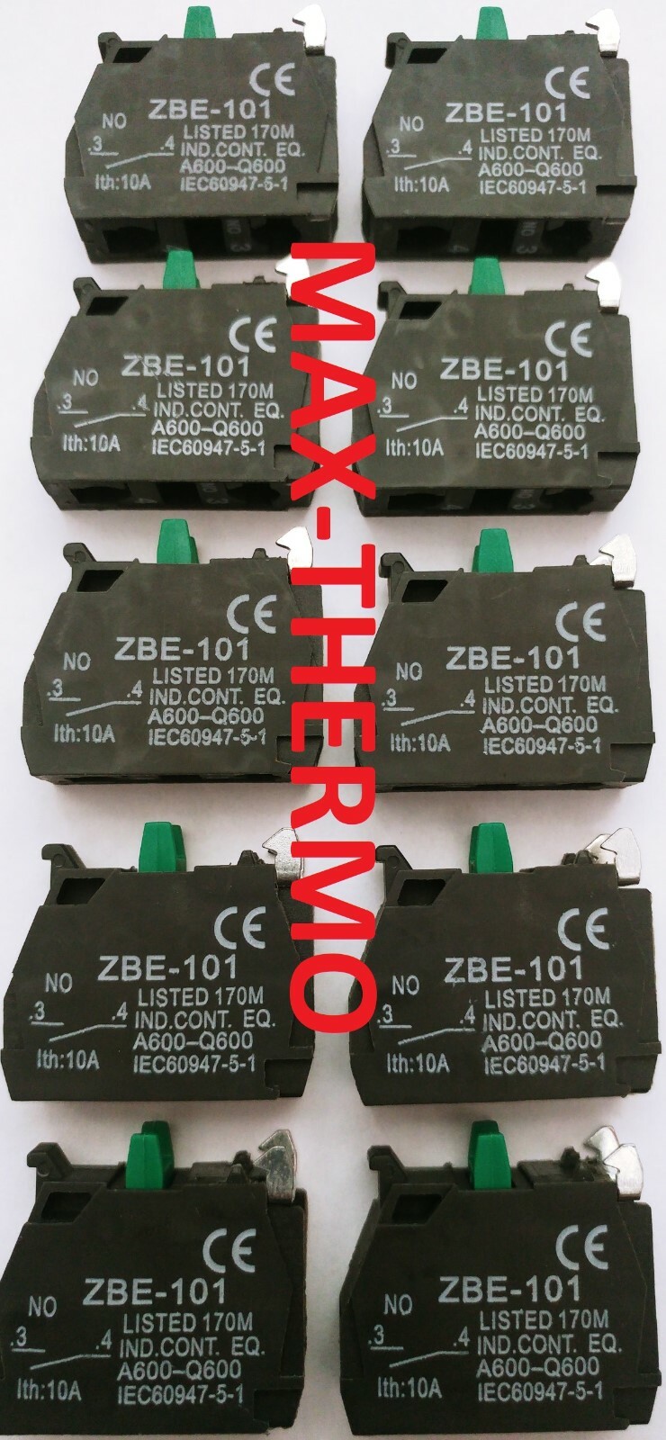 ZBE-101 N.O FITS TELEMECANIQUE Schneider CONTACT BLOCK LOT OF 10 PCS zbe101