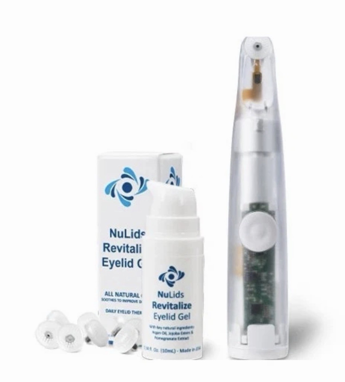 NuLids All Natural At-home Eye Treatment -1 Device + 30 Tips + 1 Applicator Gel NuLids All Natural At-home Eye Treatment -1 Device + 30 Tips + 1 Applicator Gel