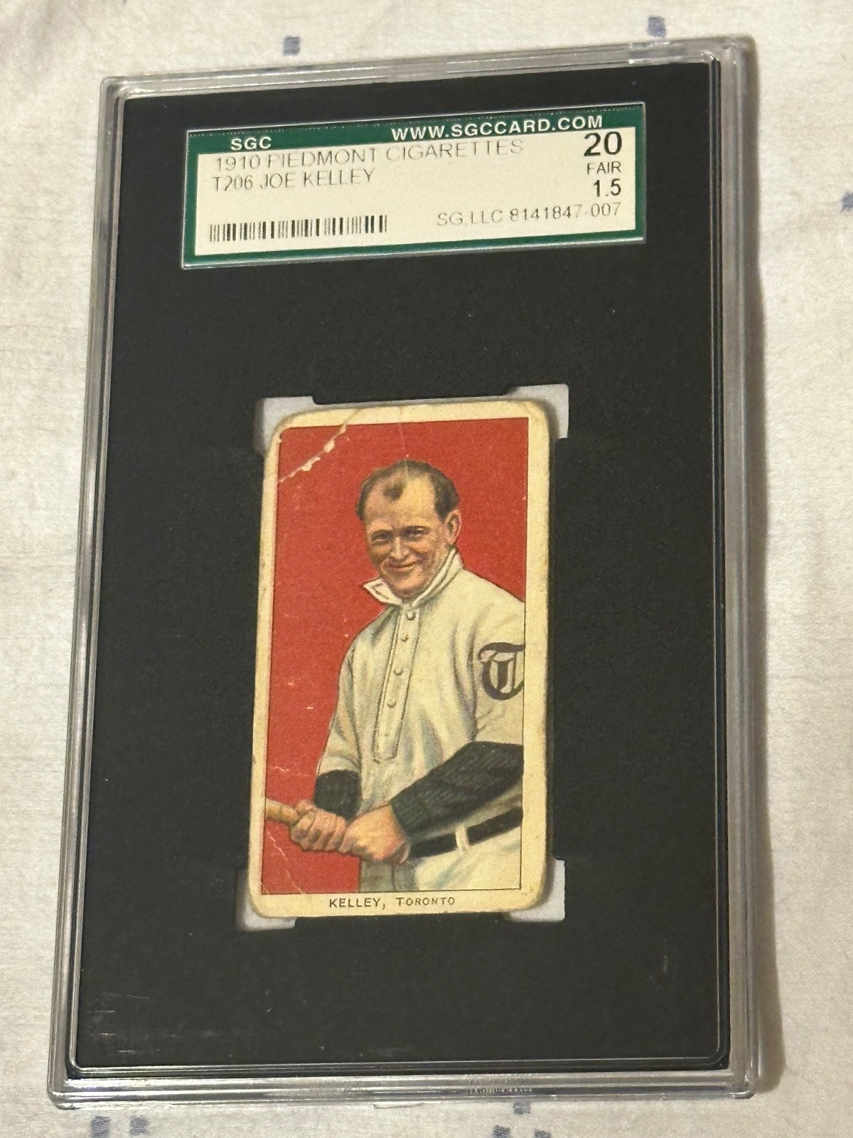 T206 Piedmont Joe Kelley SGC 1.5